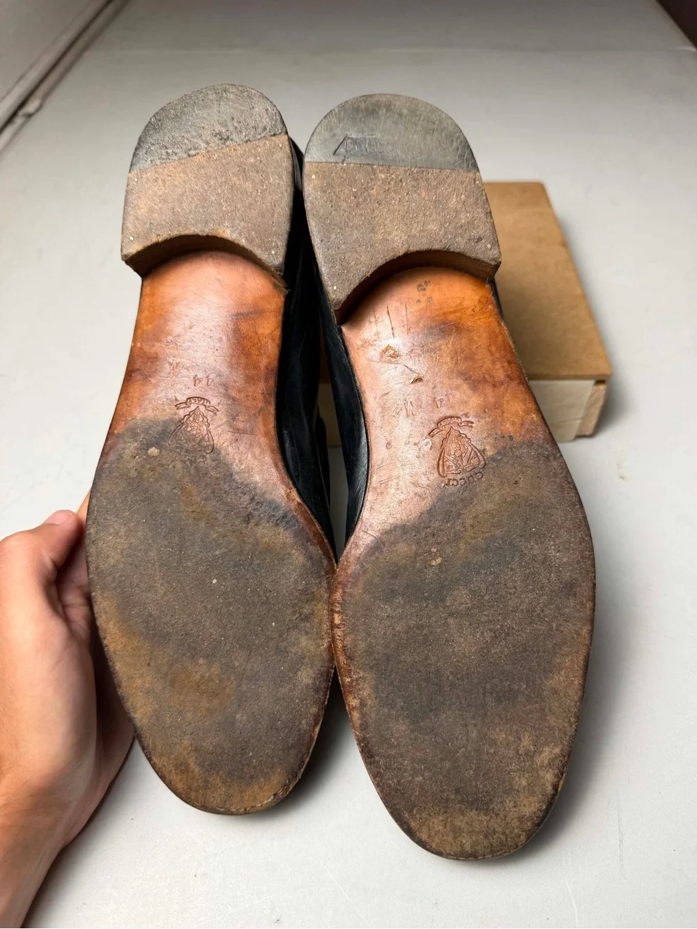 1953 Gucci Horsebit Loafers Black Men Sz 44 Leather Dress Shoes Tom Ford Snaffle